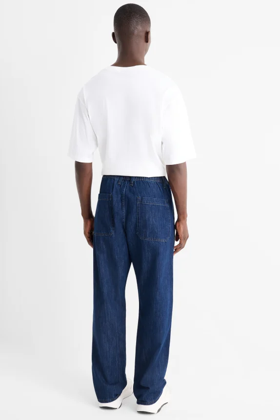 Relaxed jeans - chinos blue denim