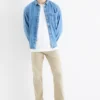Straight jeans light green