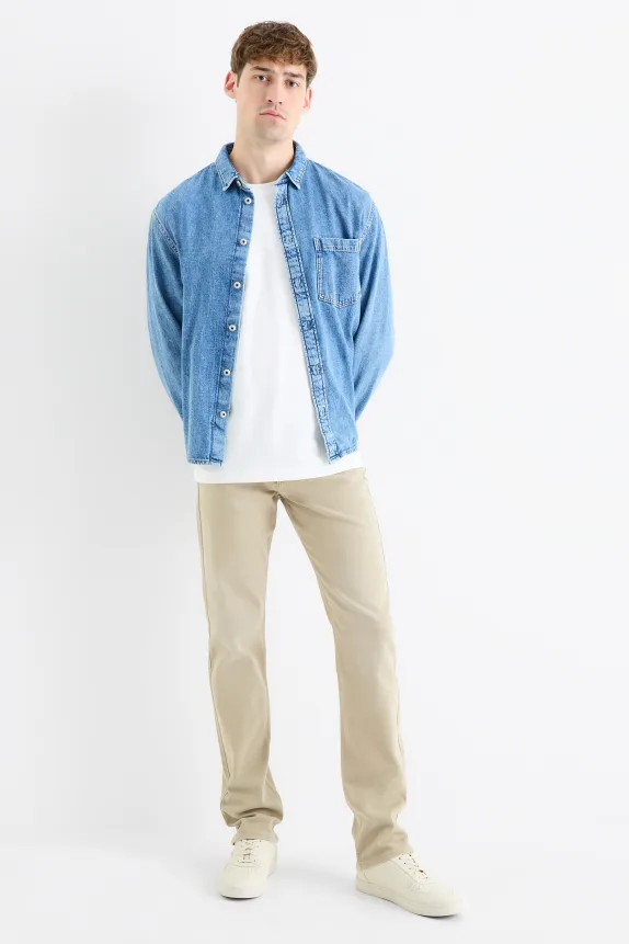 Straight jeans light green