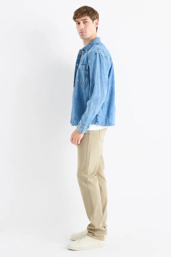 Straight jeans light green