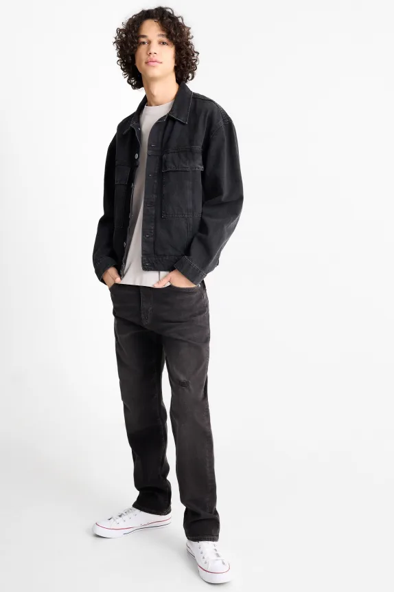 Straight jeans denim-dark gray