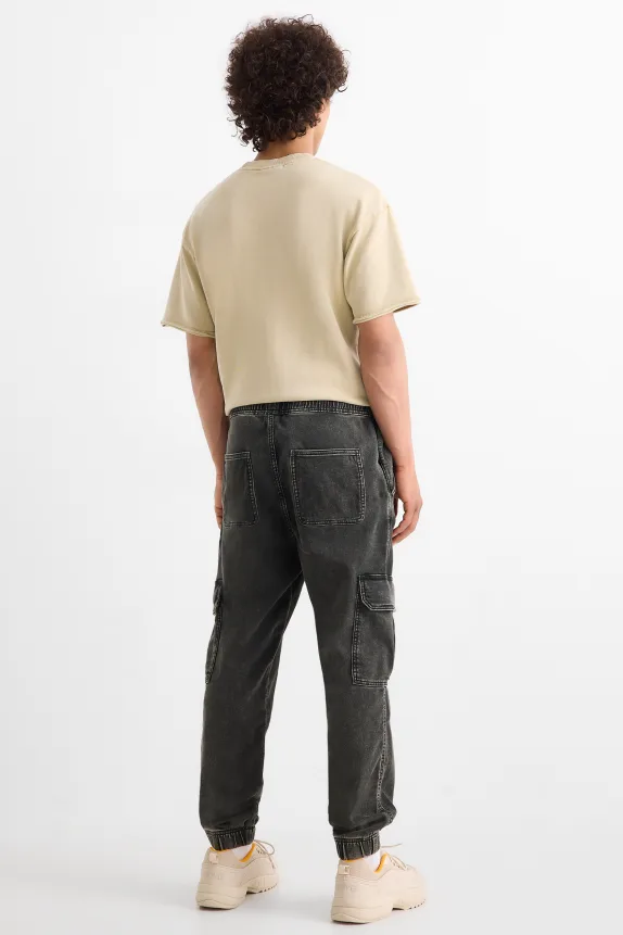 Cargo jeans - LYCRAÂ® denim-dark gray