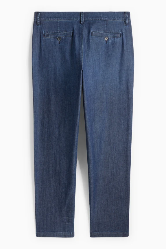 Chino jeans- tapered fit blue denim
