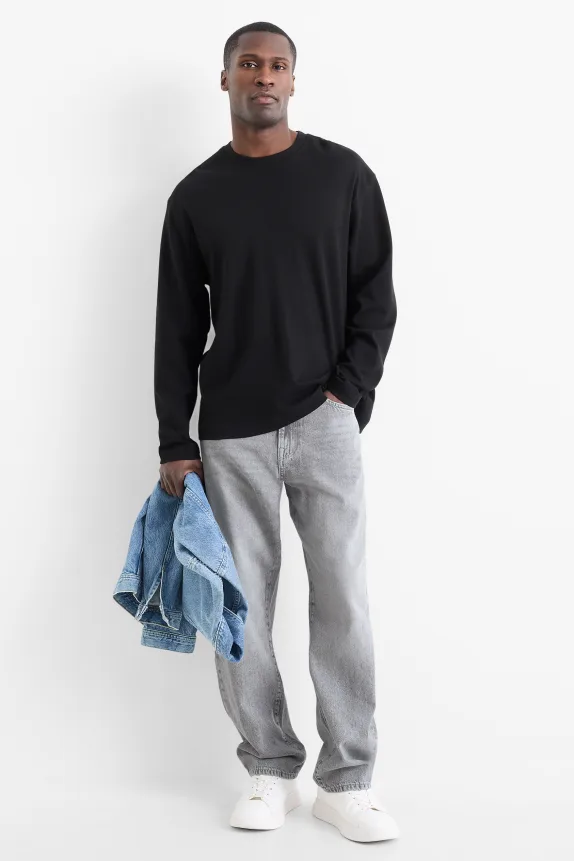 Relaxed jeans denim-light gray