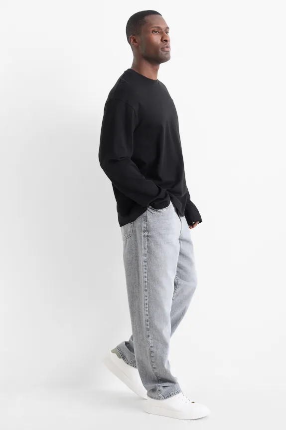 Relaxed jeans denim-light gray
