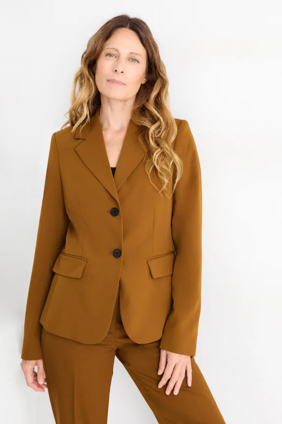Business blazer - fitted khaki