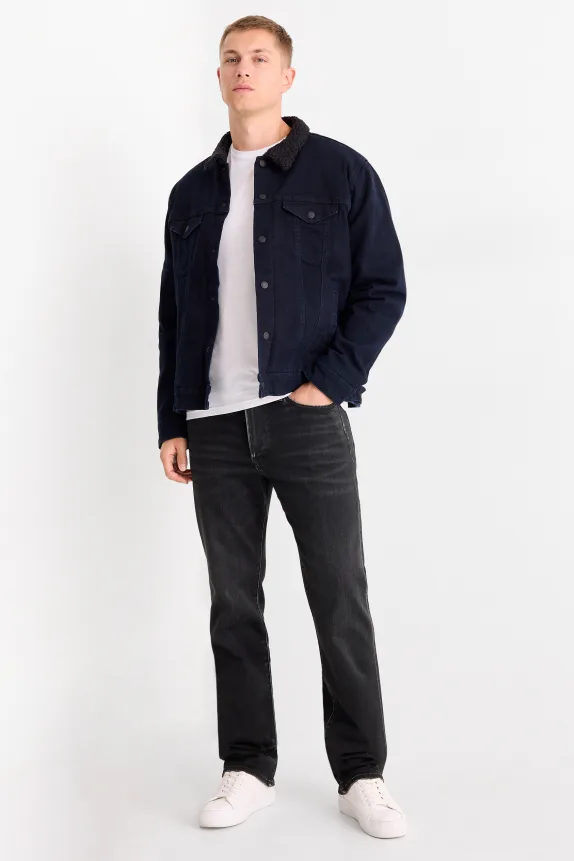 Straight jeans - thermal jeans - LYCRA® denim-dark gray