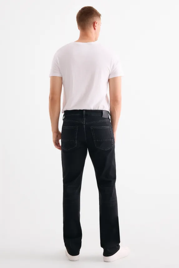 Straight jeans - thermal jeans - LYCRA® denim-dark gray