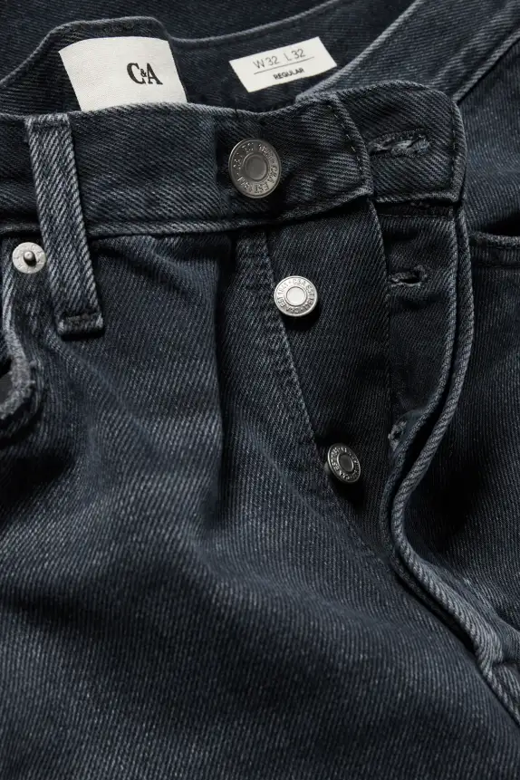 Regular jeans with button fly denim-dark blue 6 Regular jeans with button fly denim-dark blue