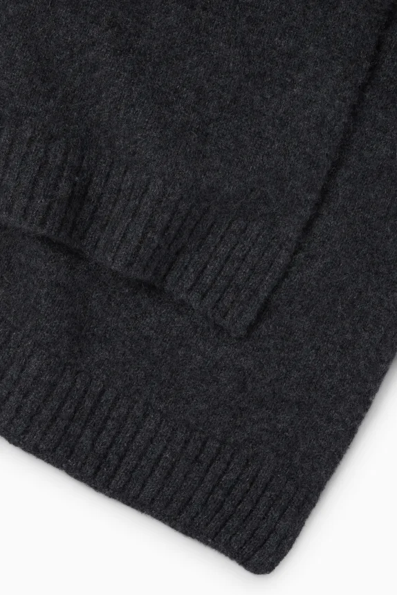 Cashmere scarf dark gray