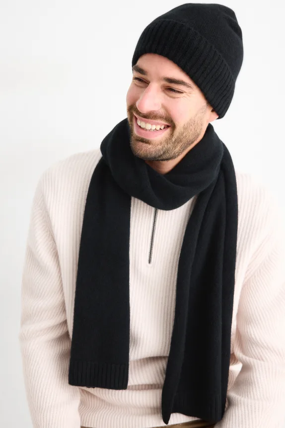 Cashmere scarf black